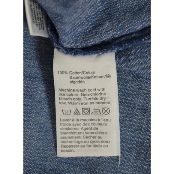 J. BY J. CREW CHAMBRAY DENIM SCALLOPED SLEEVE DRESS - Picture 7 of 7